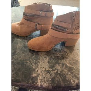 Tan zip up Booties